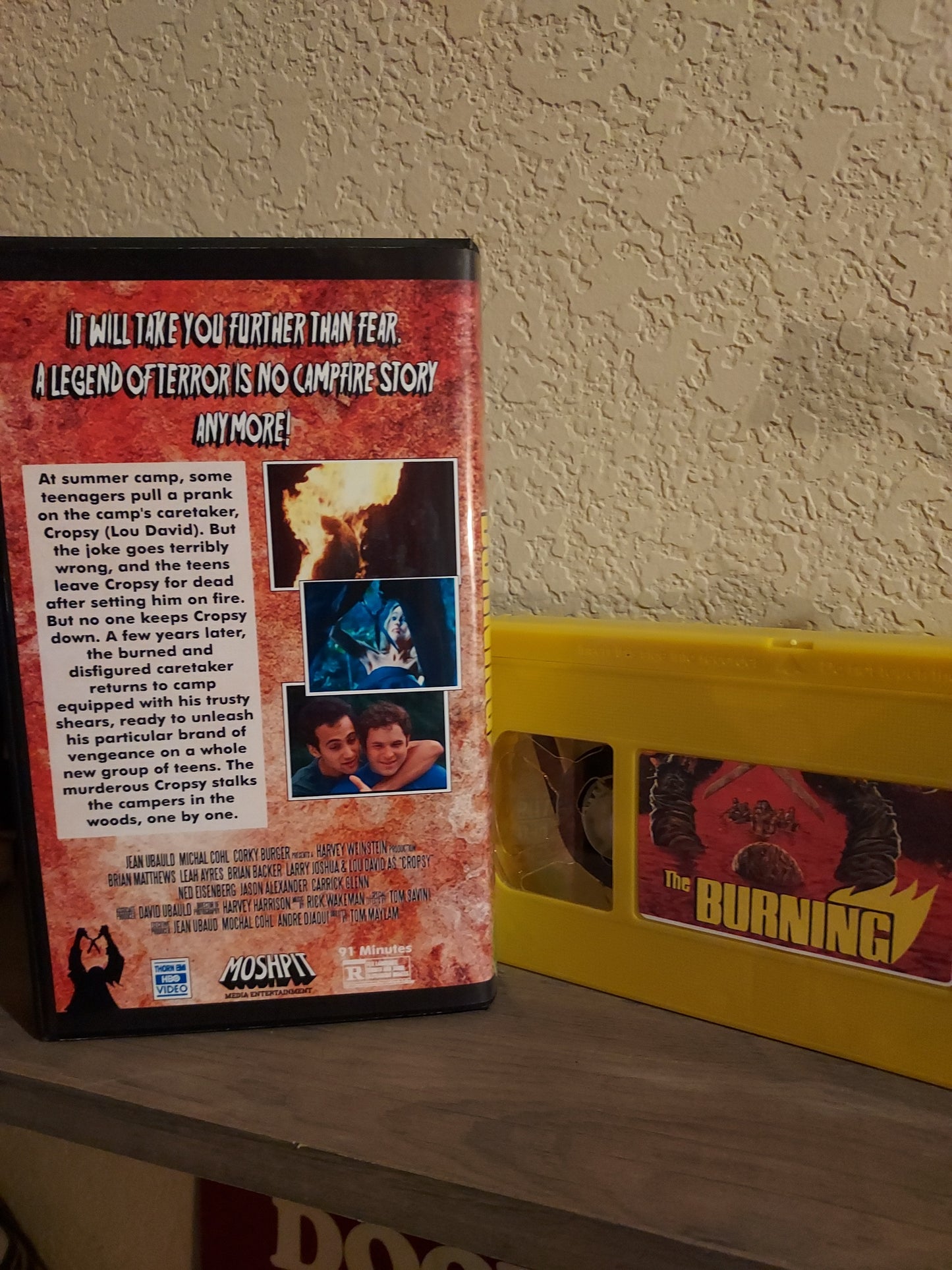 The Burning VHS Artpiece