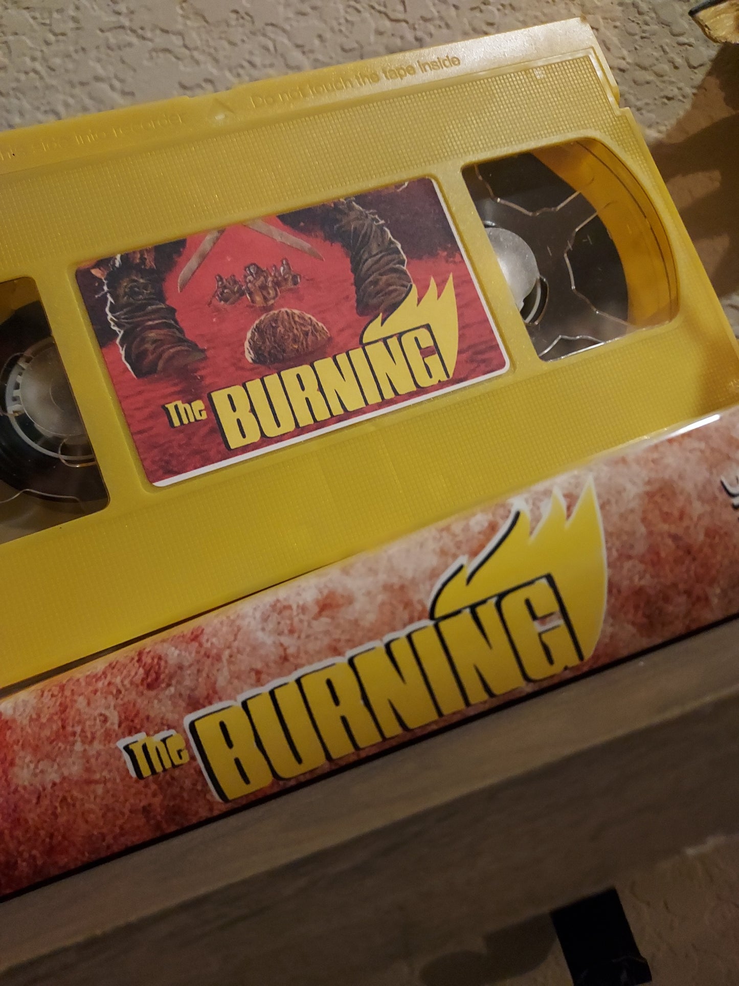 The Burning VHS Artpiece